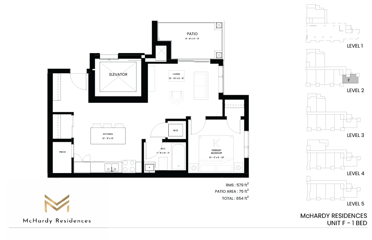 Unit F floor plan