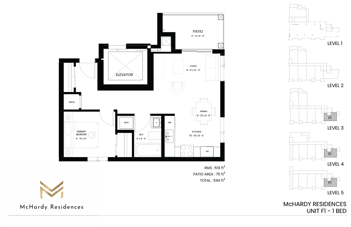 Unit F1 floor plan